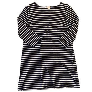 J. Crew Navy & White Striped Maritime Dress